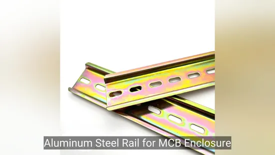 C45 Iron Standard 35mm Width Slotted DIN Rail Mounting Aluminum Steel Rail for MCB Enclosure